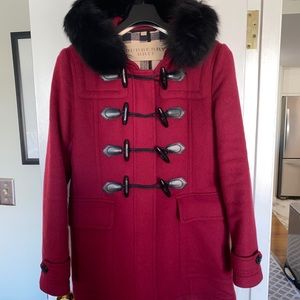 Burberry Brit Women’s Wool Hooded Duffle Coat